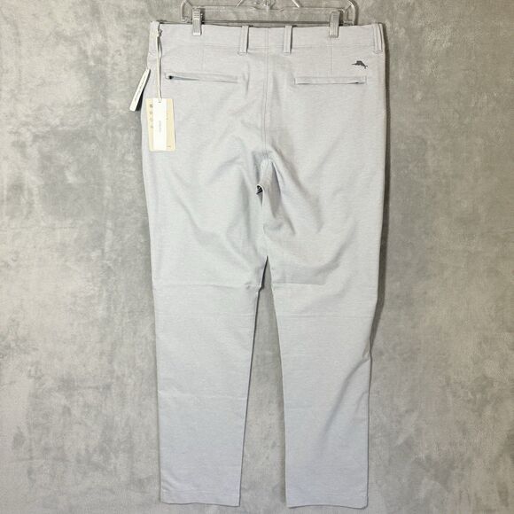 NWT Tommy Bahama Golf Pants On Par Island Zone 36x32 (*36x30.5) Gray Harbor $128 - Picture 3 of 15
